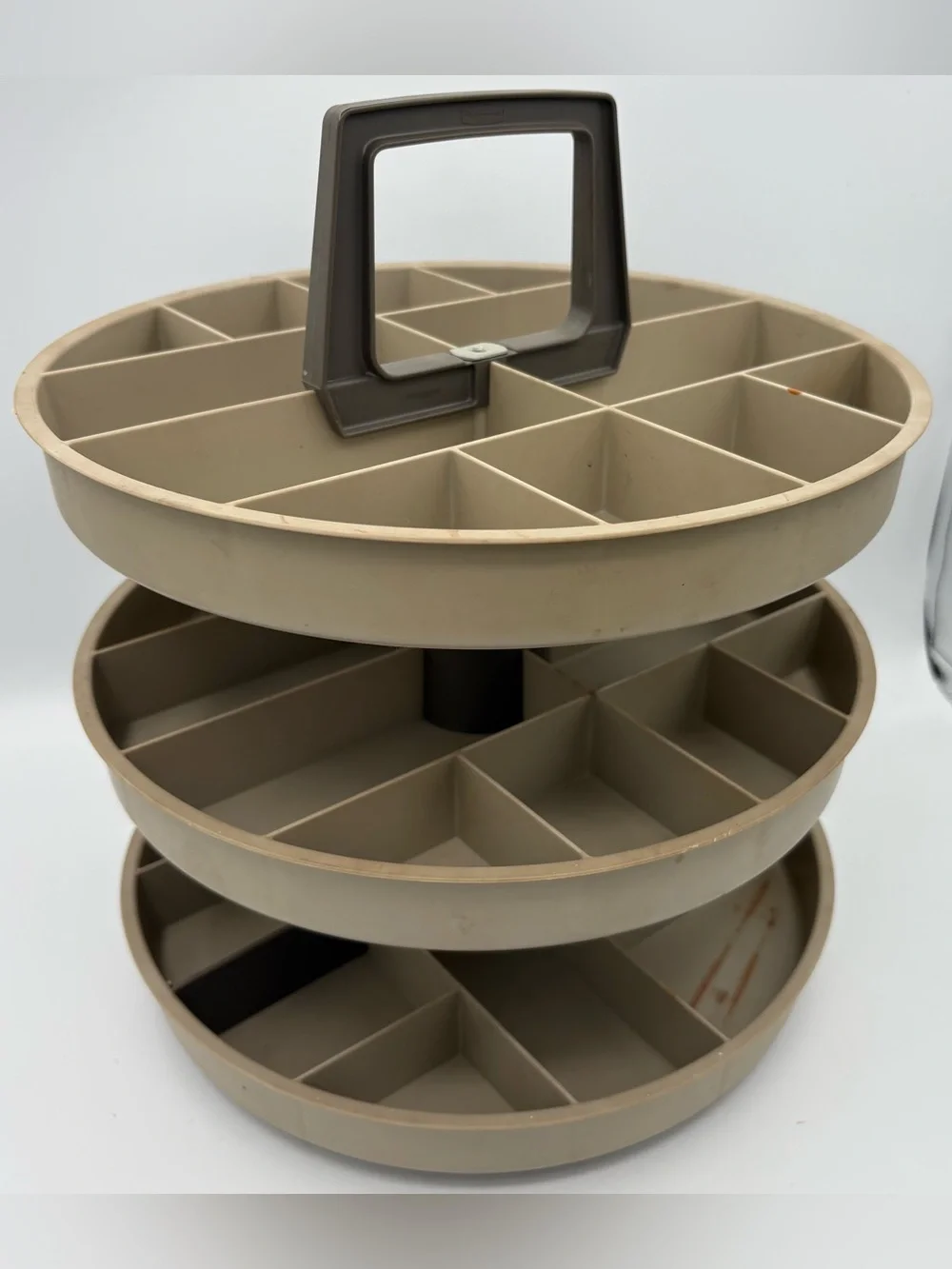 Rubbermaid 3-Tier Lazy Susan Revolving Rotating Part Organizer Storage Carousel